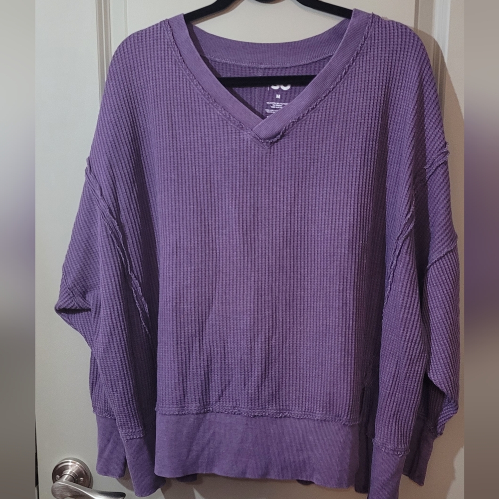 Purple V-Neck Sweater